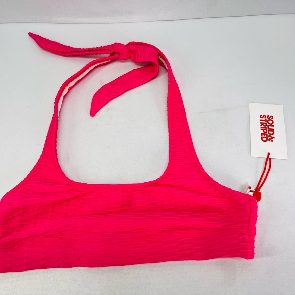 SOLID & STRIPED‎ Hot Pink Bikini Top